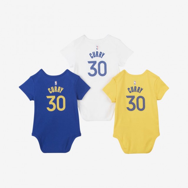 NBA 3-Pack Bodysuit Set - Golden State Warriors Stephen Curry NBA 3-Pack Bodysuit Set - Golden State Warriors Stephen Curry